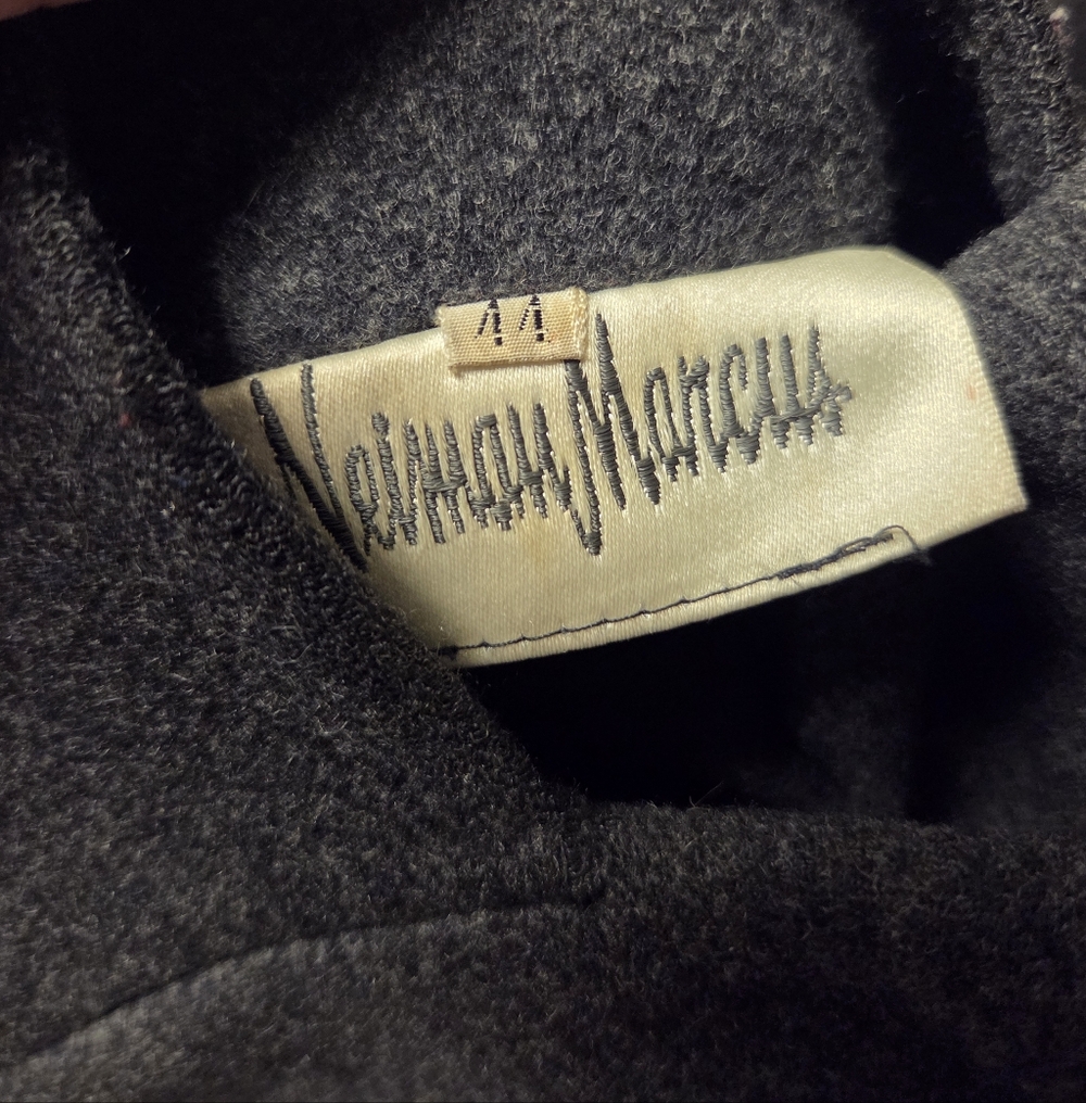 Vintage Giuliana Teso Italian Wool & Fur Coat, Neiman Marcus, Size 44 (12/14) - Picture 4 of 10
